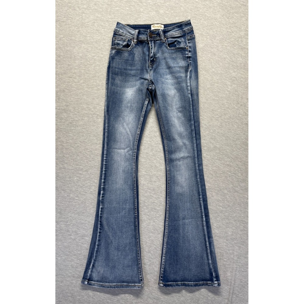 Bamboo Original Bootcut Jeans Women's 7 Blue Denim Medium Wash Mid Rise Outdoor